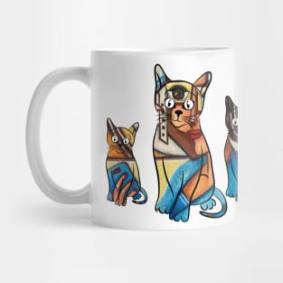 Funny cats with artwork Mug